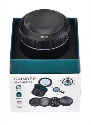 CNC Aluminium Grinder Magnifier 4-tlg 50mm